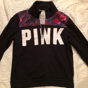 Pink Quarter zip sweatshirt